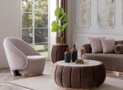 Round Coffee table Upholstery Table with Round table top Coffee tables Tables Furniture