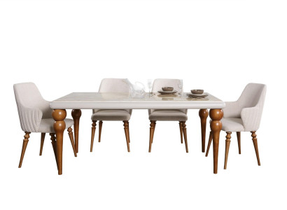 Dining room Set Table 4x Chairs Chair group Suite 5-piece Dining table Suite Table