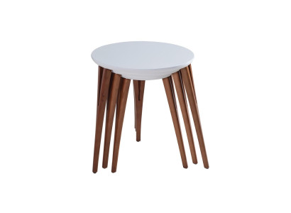 Side tables flower stand wooden tables set table coffee table side table 3 pieces.