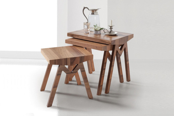 Flower stand Side tables Wooden tables Table set Side table Coffee table 3 pieces.
