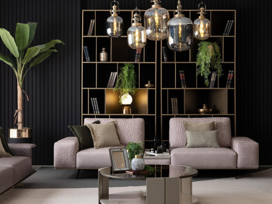 Stylish Sofa 3 Seater Pink Living room Modern Design Sofas Couches