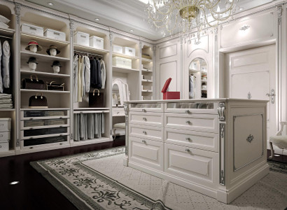 Walk-in clothes wardrobe luxury classic coat rack custom-made