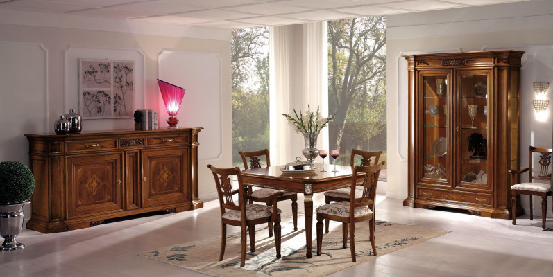Luxury Set Dining room Dining table Chair XXL Table Tables Chairs Wood Design 7 pieces new