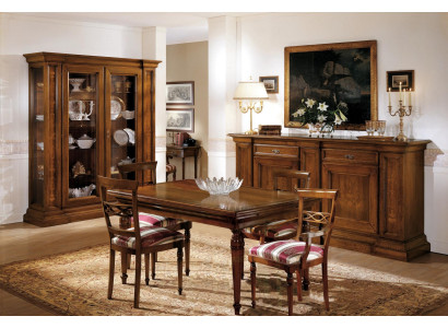 Complete Dining table 4 Chairs Dining room Set Ess Group Wood Set Display case Chest of drawers