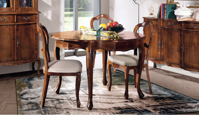 Dining room Set Chair Dining table Suite Round Tables Chairs 4-piece wooden table Real wood