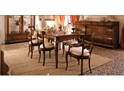 Furniture Furnishings Group Table + 6 Chair Set 7pcs. Dining table suite dining room