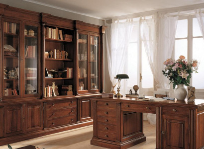 Office Bookshelf Wardrobe Wood Office cupboard Shelf Cabinets Display case Italy Furniture