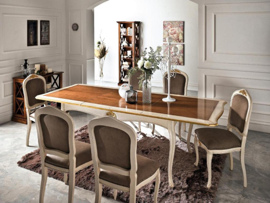 Set Table + 6 Chairs Complete e Classic s Dining room Dining set Furniture Baroque