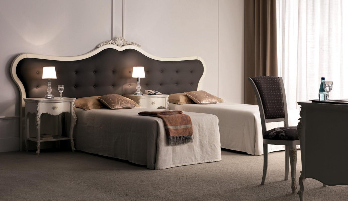 Hotel Furnishings 2x Beds Design Modern Bedroom Luxury Furniture 2pcs. set