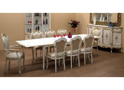 Complete Set Dining table 8x Chairs Dining room Ess Group Wood Suite Tables 9 pcs
