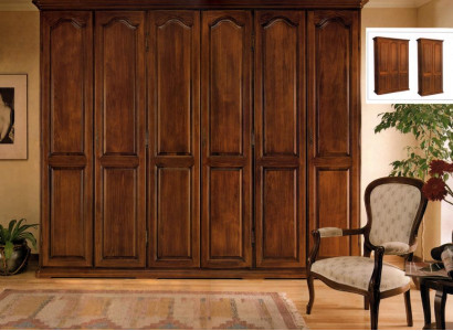Solid wood Vaccari cav giovanni Bedroom Wardrobe with sliding doors