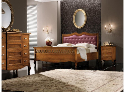 Italian designer bedroom bed 2x bedside tables chest of drawers 4 pieces. Set new