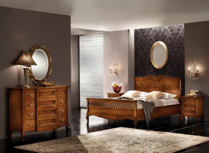 Bed Bedside table Chest of drawers 4 pcs. Bedroom Set Design Classic Luxury Beds new