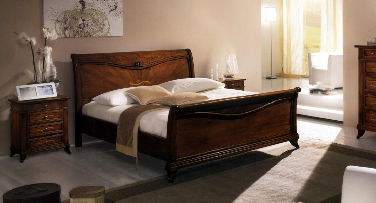 Classic s Bed Luxury Furniture Beds Bedroom Furnishings Bedside table 2x 3pcs.
