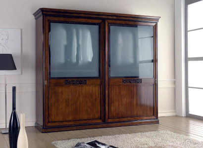 Bedroom Sliding Door Cabinet Wardrobe Mirror Clothes Cabinets Luxury Furniture new