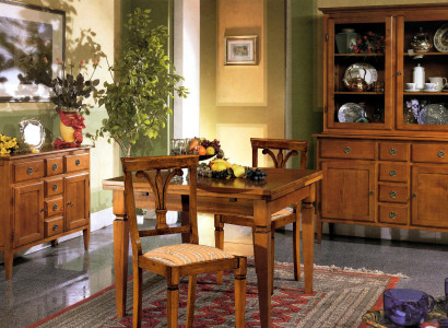 Dining room set 5 pieces Art Deco Chairs Dining table Chest of drawers Sideboard Wood Antique Tables
