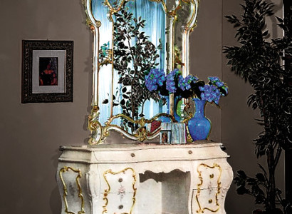 Classic r Mirror Dressing table Console Table White Wood Bedroom Furniture 2pcs