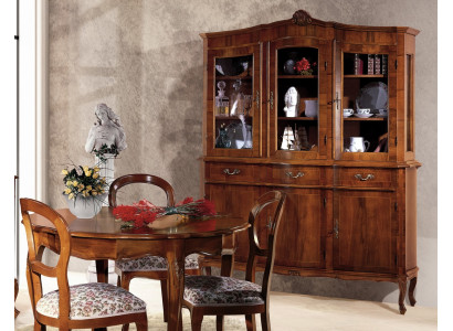 Sideboard Display case Sideboard Glass Cabinet Schrnak Wood Massive Furniture Italy Glass