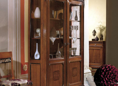 Furniture Large Wood Brown Display Case Luxury Display Cabinet Design Furniture Italian