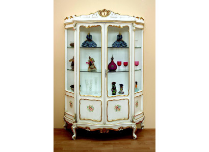 Glass cabinet display case Baroque Furniture Italian Furnishings Showcases Glass Cabinets