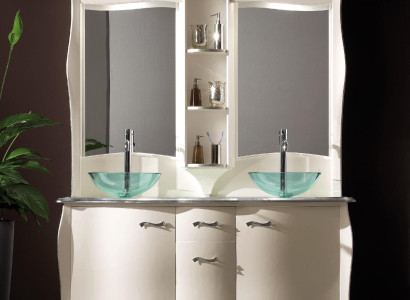 Classic r Washbasin Double Washbasin Wood Undersink Cabinet Stand Mirror