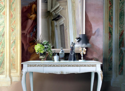 Furniture Style Baroque Console table Mirror Wood Italian Tables Consoles 2pcs.