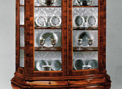 Solid wood sideboard with 2 drawers and glass doors Dining room Sideboard Living room