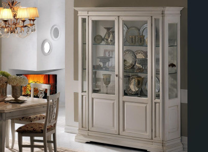 Living room Furniture Sideboard Solid Wood Display cases Glass Wardrobe Real wood Display case