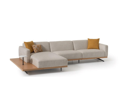Living landscape Corner suite L-shape Couch Upholstery Fabric Corner sofa