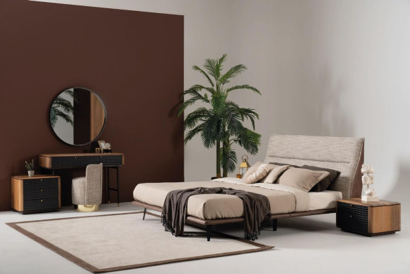 Modern Loft Design Bedroom Bed Design Luxury Beds Upholstery Style Furniture new gray