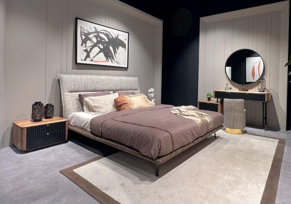Modern Loft Design Bedroom Bed Design Luxury Beds Upholstery Style Furniture new gray