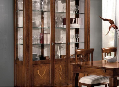 Display case Living room Furniture Sideboard Solid Wood Display cases Glass Wardrobe Real wood