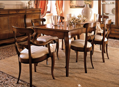 Classic Set 2x Chairs Armrests 4x Chairs Chair Suite Dining room Group new