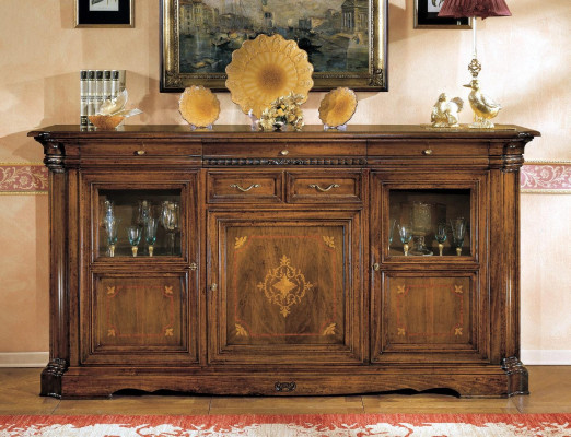 Sideboard Sideboard Chest of drawers Drawer Display case Living room Wood Buffet cabinet new