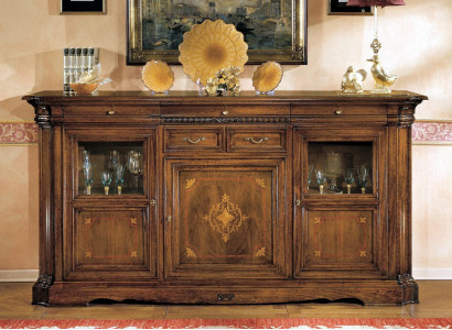 Sideboard Sideboard Chest of drawers Drawer Display case Living room Wood Buffet cabinet new