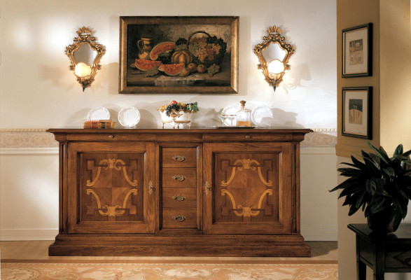 Luxury Italian Wood Furniture Sideboard Chest of drawers Baroque Style Sideboard Real wood