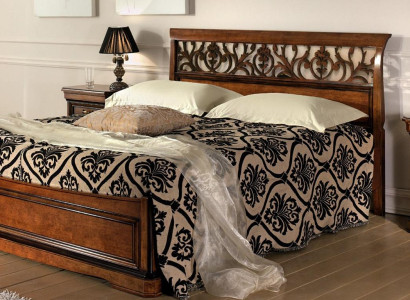 Italian Bedroom Furniture Bed Bedside table Solid Wood Beds Set 3pcs
