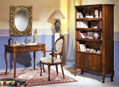 Set Table with Mirror Tables Armchair Chair Set Retro Style Wardrobe Furniture 3pcs