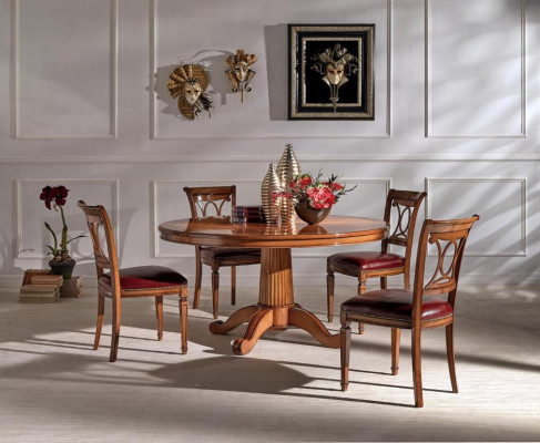 Round Tables Furniture Dining table in antique style Italian dining tables wooden tables