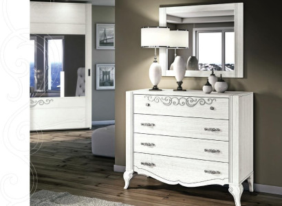 Luxury set 2 pieces. Chest of drawers Mirror Group Wood Console Chests of drawers Wardrobe Modern new