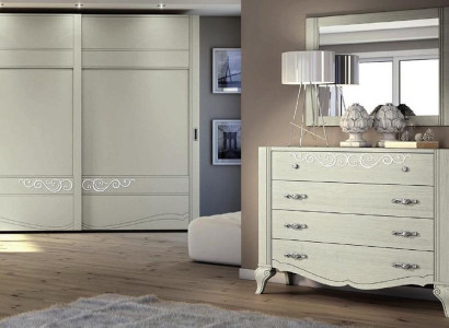 Chest of drawers Mirror Wardrobe Chests of drawers Shelf Console Furniture Wooden Cabinet Italy Set 2pcs.