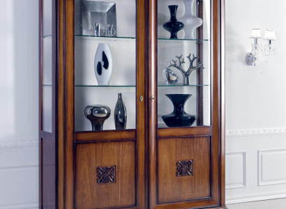 Display cases Glass Wardrobe Real wood Display case Living room Furniture Sideboard Solid Wood