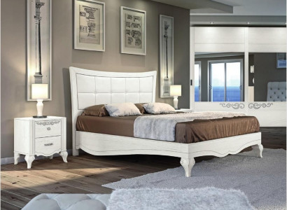 Bed Double bed Beds Upholstery Wood Designer Double bed frame White Bed frame e
