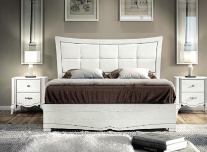 Double bed Beds Bed Upholstery Wood Designer Double bed frame White Bed frame e