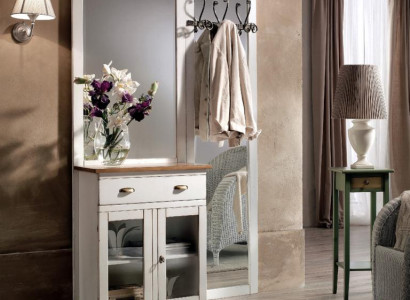Clothes stand with shelves Clothes stand with mirrors Shelf with drawers White