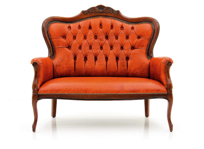 Art déco Two-seater new Sofa 2 Seater Design Sofas Upholstery Couches Textile Relax