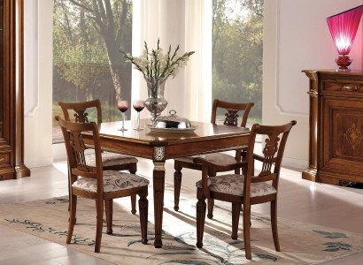 Set 4x Chair Chairs Armchair Dining room Suite Wood Modern Group Armchair Furniture