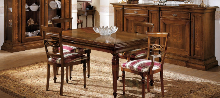 Dining room Set Dining set Classic r Real Wood 4-piece Set Chair Suite 4x Chairs
