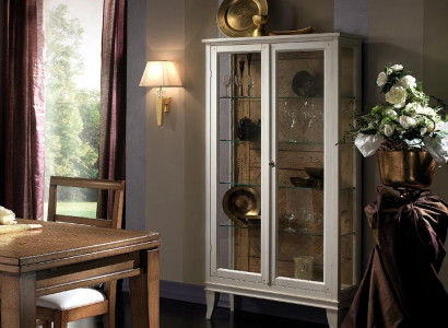 Retro Style Glass Dining room cabinet Glass table Wardrobe Display case Living room Showcases