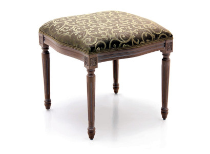 Living room Designer Stool Wood Textile Footstool Ottoman Stool Pouf